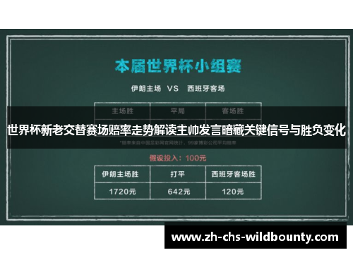 世界杯新老交替赛场赔率走势解读主帅发言暗藏关键信号与胜负变化